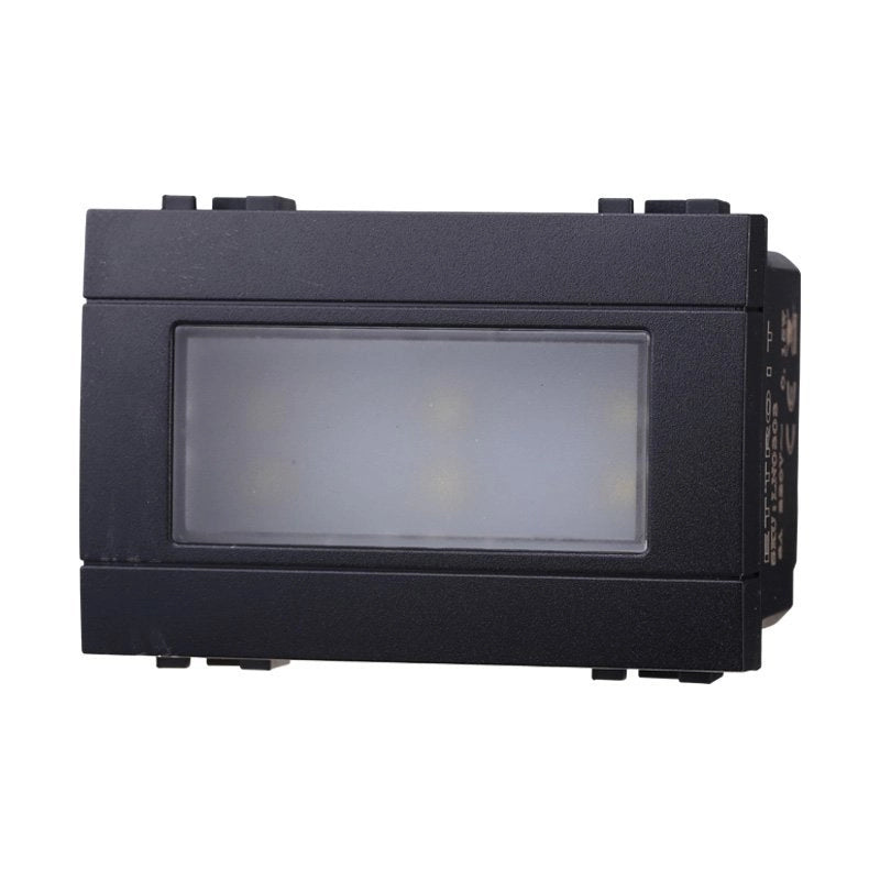 Lampada Led Segnapasso 3P 220V Nero 6000K Compatibile Con Bticino Living International