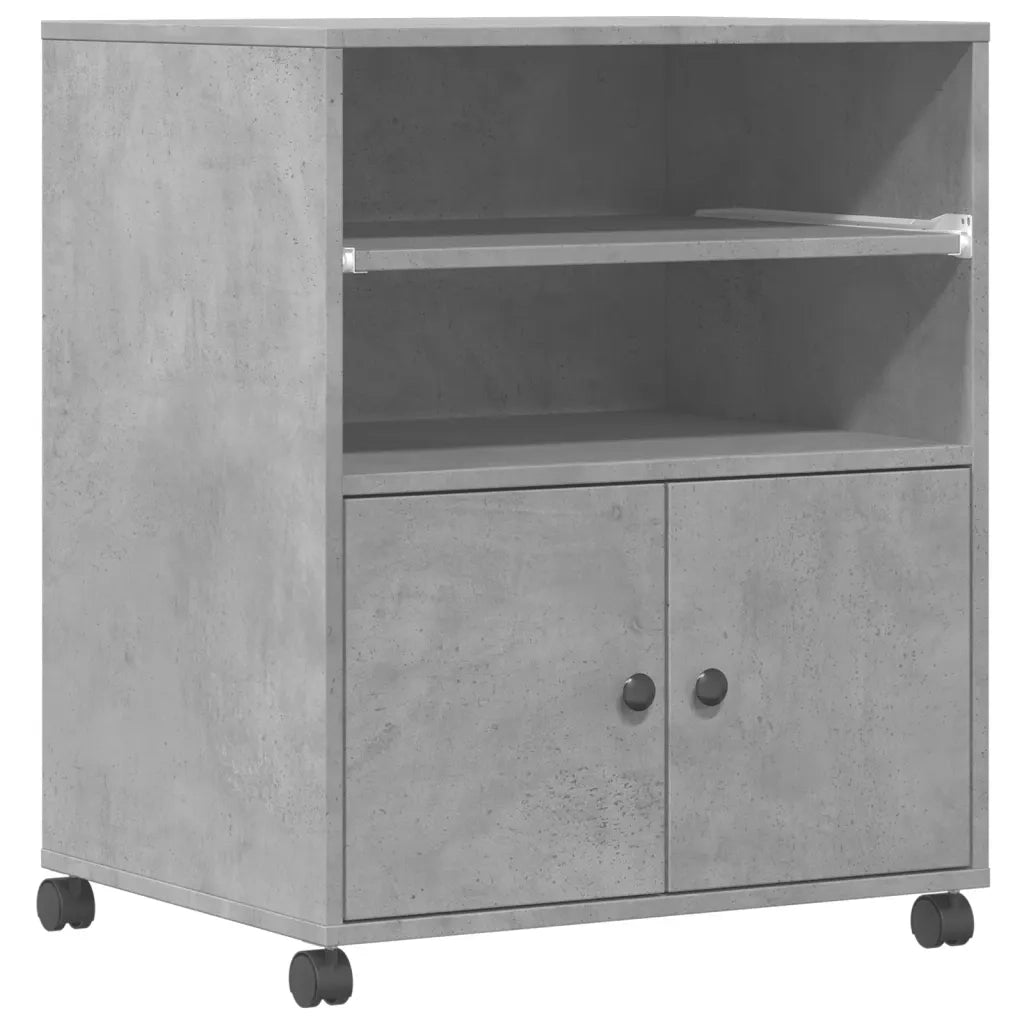 Supporto per Stampante con Ruote Grigio Cemento 60x48x74 cm CFW8709974