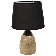 Lampada da tavolo in ceramica dorata 13,5x13,5x26,5h