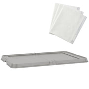 Vassoio Sanitario per Cani Pieghevole con 3 Cuscinetti ¨C zephmum ¨C Grigio 86x62 cm