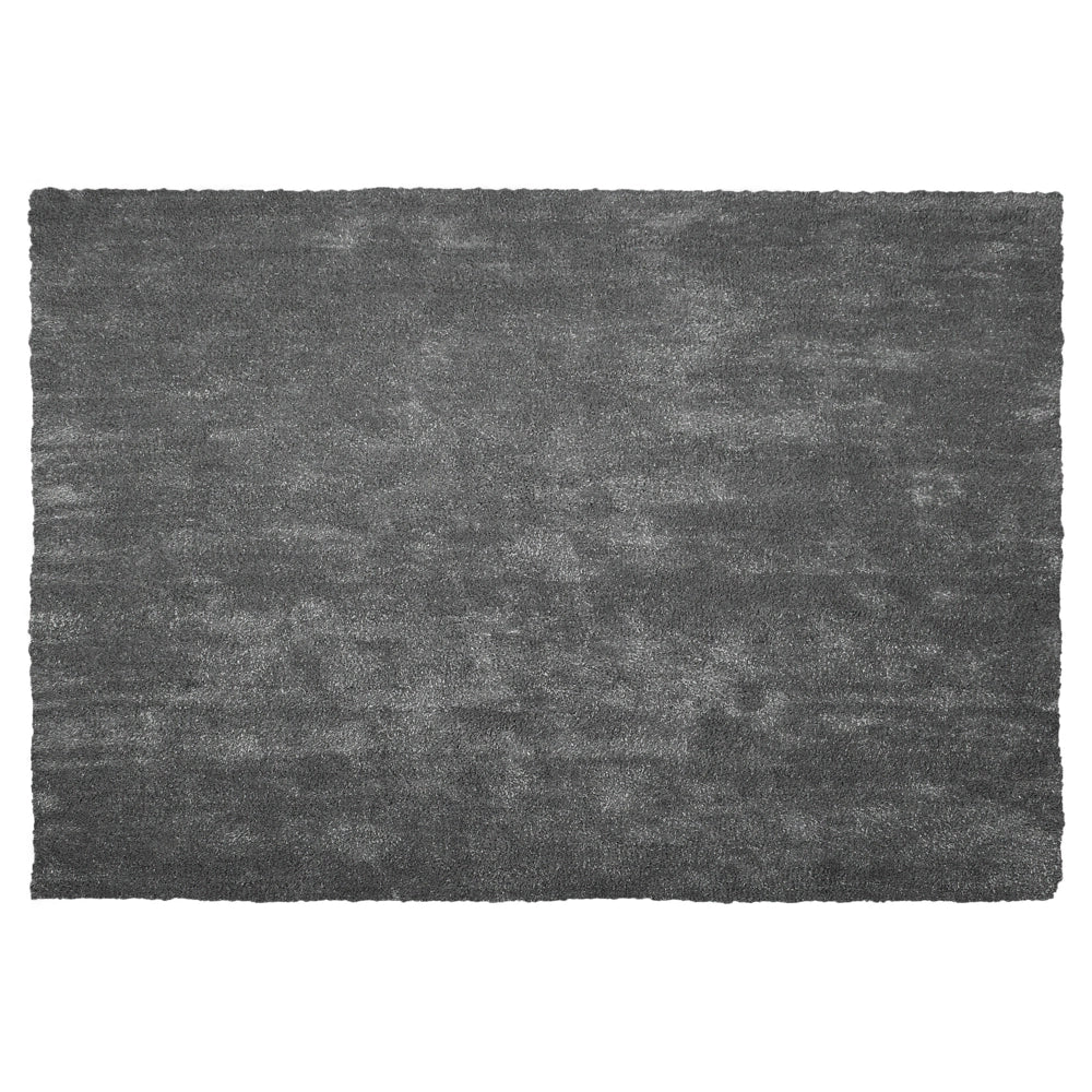 Tappeto Shaggy Grigio Scuro 140 x 200 cm Moderno Tappeto Rettangolare Trapuntato a Pelo Lungo