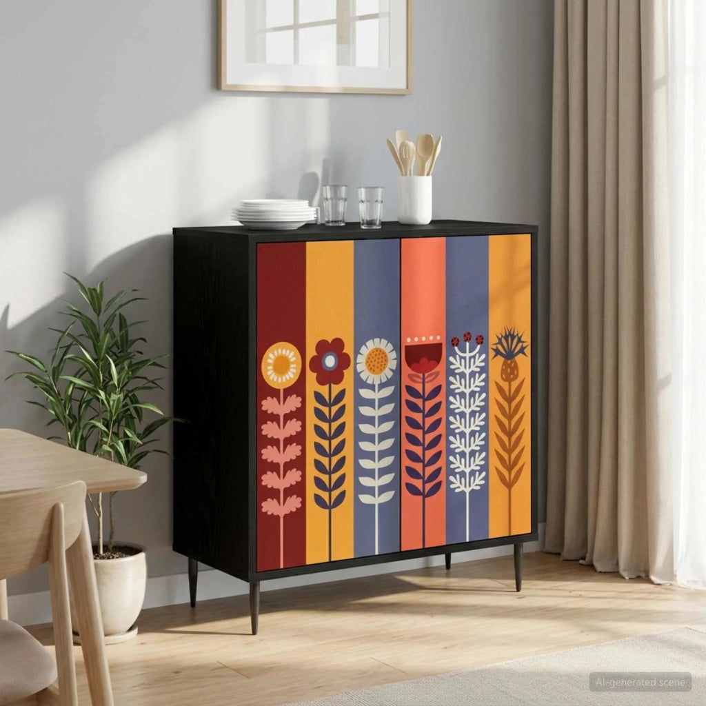 Credenza ESSEN Rovere Nero 69 x 33 x 76 cm Legno ingegnerizzato 8006942