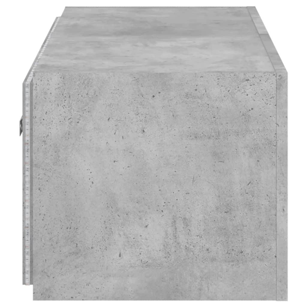 Mobile TV multimediale scaffale TV credenza mobile TV sala da pranzo soggiorno camera da letto montaggio a parete con luci LED 80 x 35 x 31 cm grigio 02_0027925