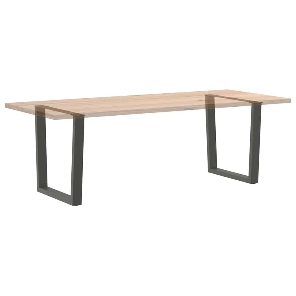 Set di 2 gambe moderne per tavolo da pranzo a forma di V 90 x 72-73,3 cm con piedini regolabili in acciaio antracite 02_0056940