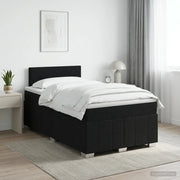 Letto box spring con materasso Nero 120 x 190 cm Tessuto 3451166
