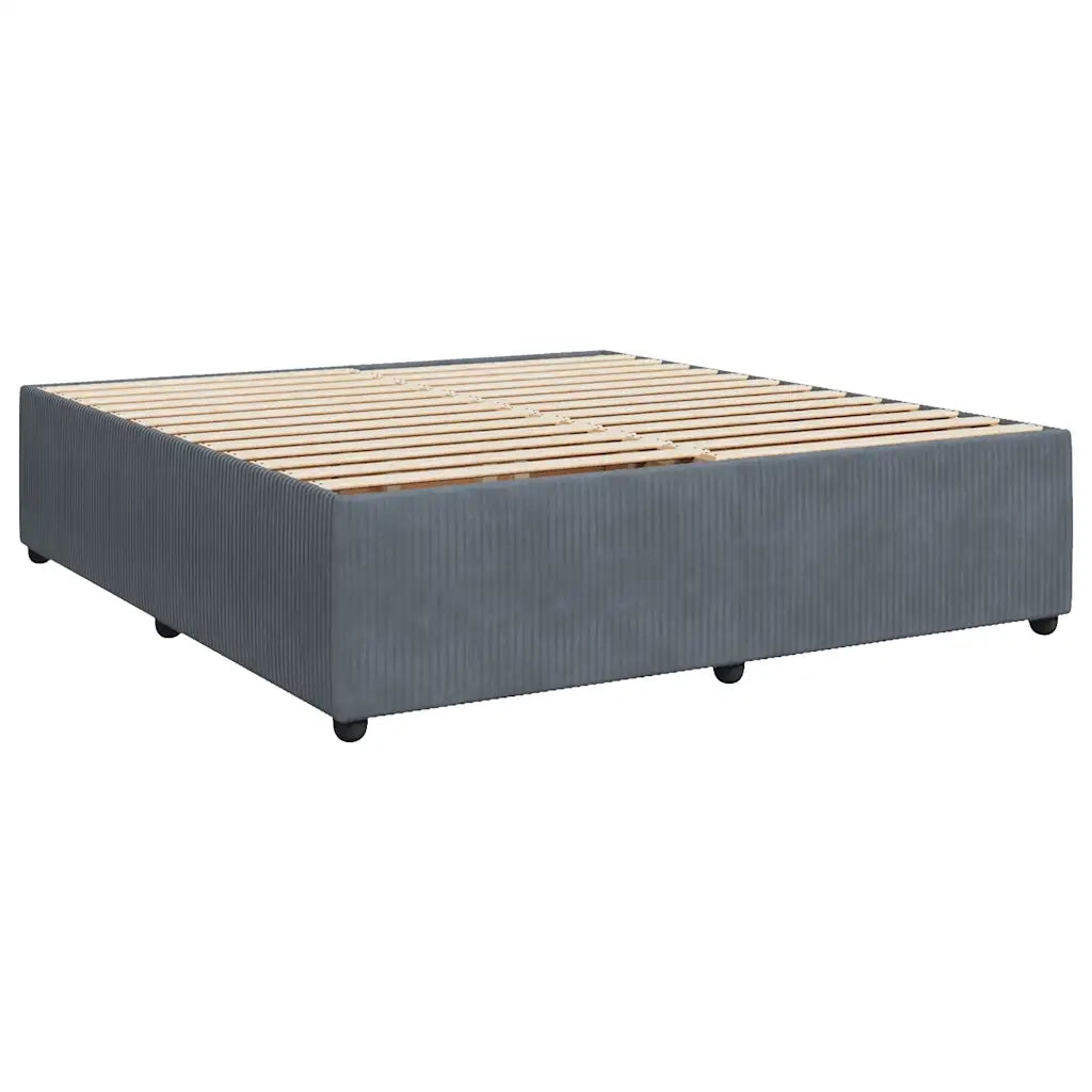 Giroletto senza Materasso Grigio Scuro 200x200 cm Velluto 3285031