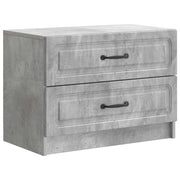 Armadio da Notte Grigio Cemento 62 x 34,5 x 44,5 cm