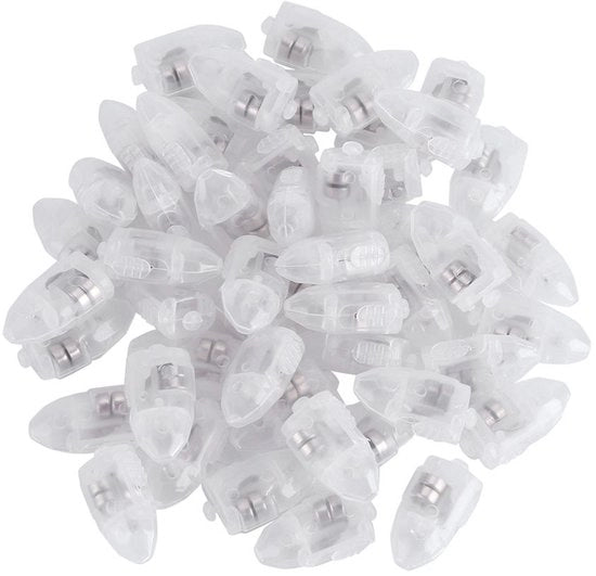 Illuminazione LED Acqua Resistente - 50 Pezzi Set - Piccole Lampade - Illuminazione Balloon - Decorazione Matrimonio/Halloween - Alta Qualità - Lampada a Sostegno