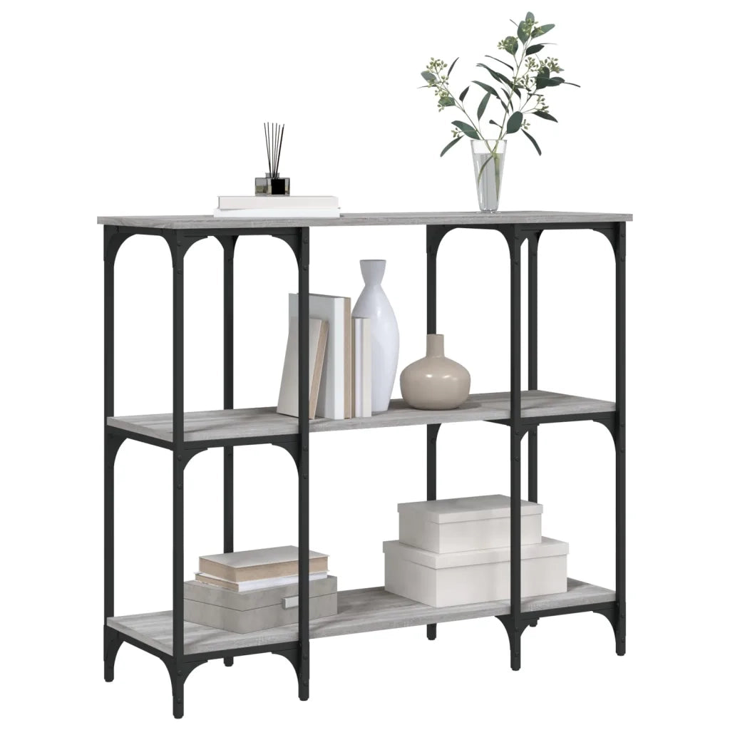 Tavolino Consolle | Tavolo d'Ingresso Grigio Sonoma 102x35x90 cm Legno Multistrato