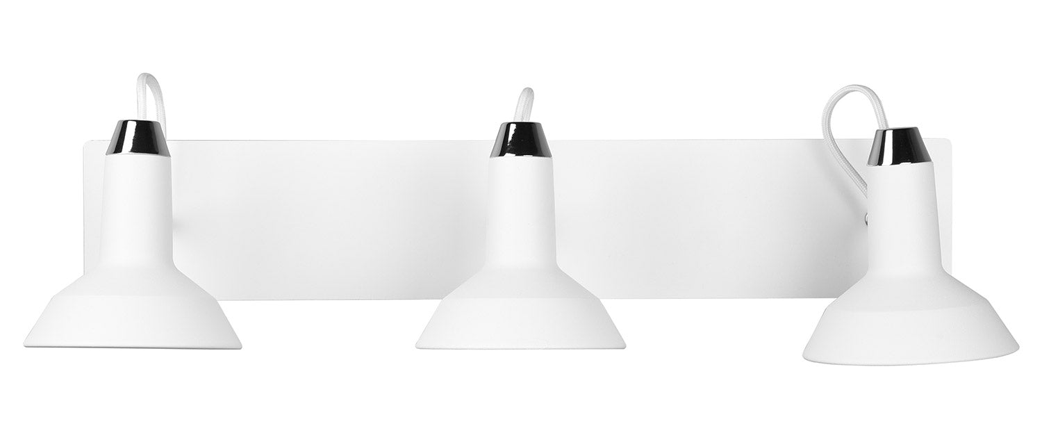 Plafoniera da Interno Attacco E14 in Metallo Bianco Opaco