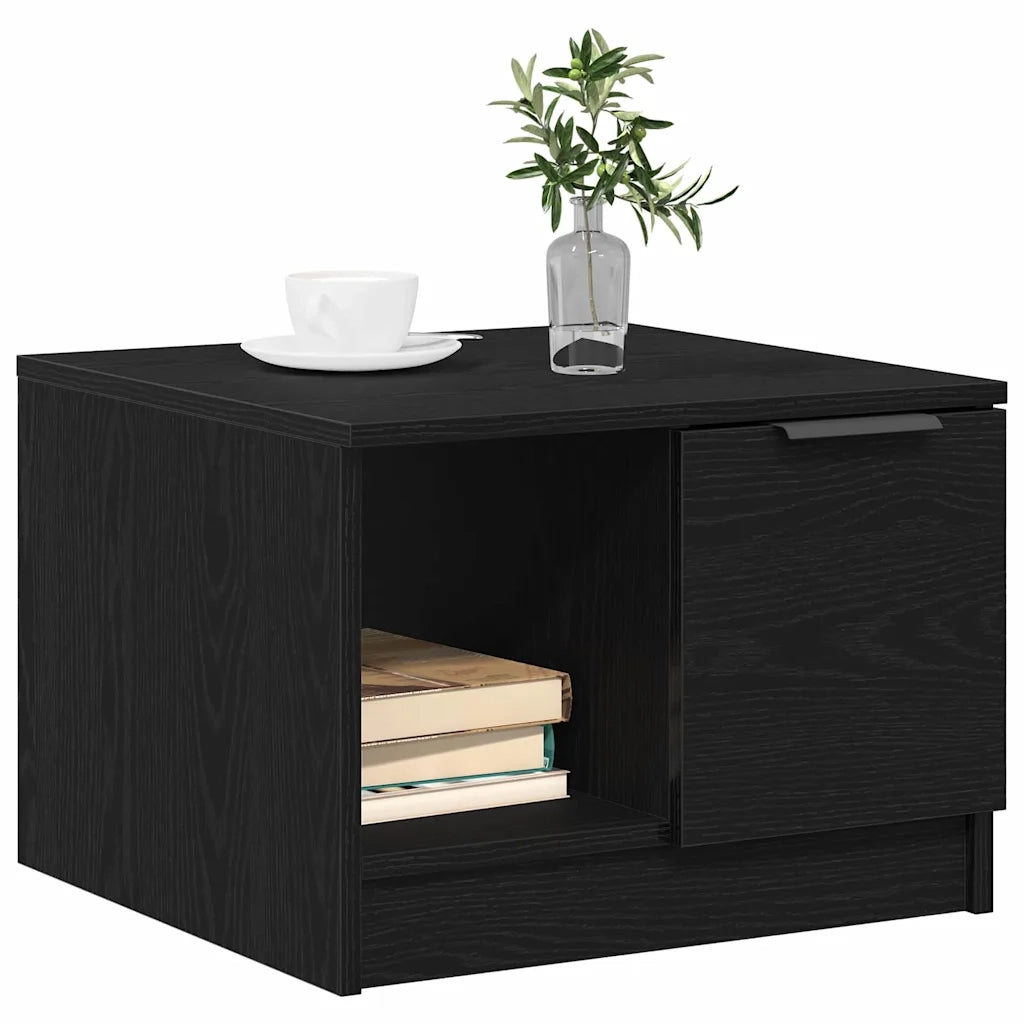 Tavolino da salotto with Drawer Rovere nero 50 x 50 x 36 cm 862743