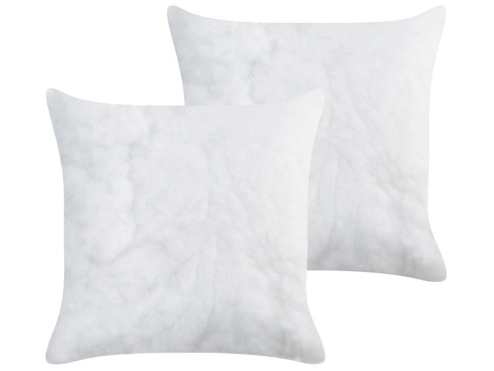 Set di 2 imbottiture per cuscini in poliestere bianco 45 x 45 cm Inserti per cuscini Camera da letto