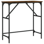 Tavolino Consolle | Tavolo d'Ingresso Rovere Fumo 75x32x75 cm in Legno Multistrato