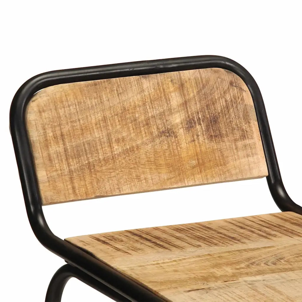 vidaXL Sgabelli da Bar 2 pz 46x35,5x70 cm Legno Massello Grezzo Mango