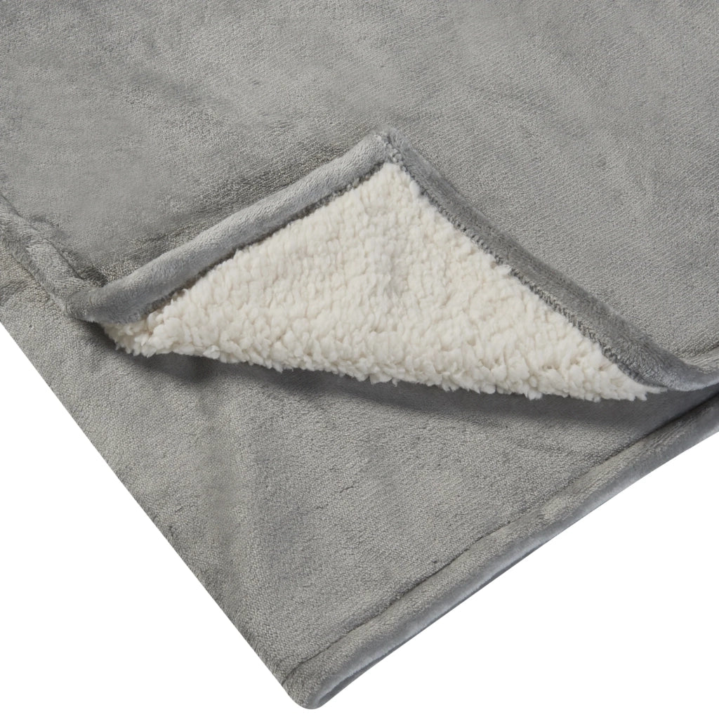 Coperta elettrica riscaldata 120 watt camera da letto 180 x 130 cm grigio scuro 03_0009331