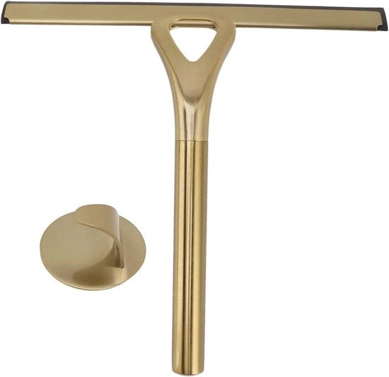 Zuigmond per Doccia e Bagno in Acciaio Inox - 10 pollici - Viso per Doccia in Oro - Lame Sottile e Resistenti - Idoneo per Vetro Autogomito e Gres - 225x22cm