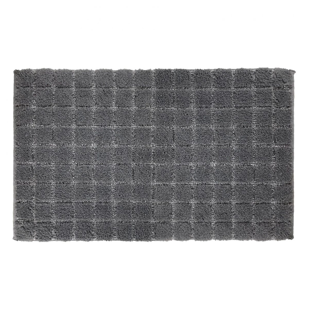 TAPPETO PLAZA 60X110CM PIOMBO IN COTONE