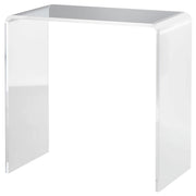 EasyComfort Tavolino da Salotto in Acrilico a U con Bordi Lisci e Angoli Arrotondati, 53.5x30.5x53.5 cm, Trasparente