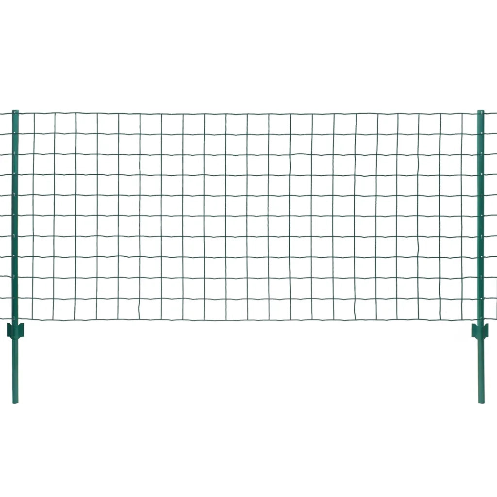 Recinzione Euro in Acciaio 20x1,5 m Verde 142817