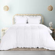 Set di coperte di letto eleganti con ruches - 200 x 200 cm + 2 coperte di cuscino