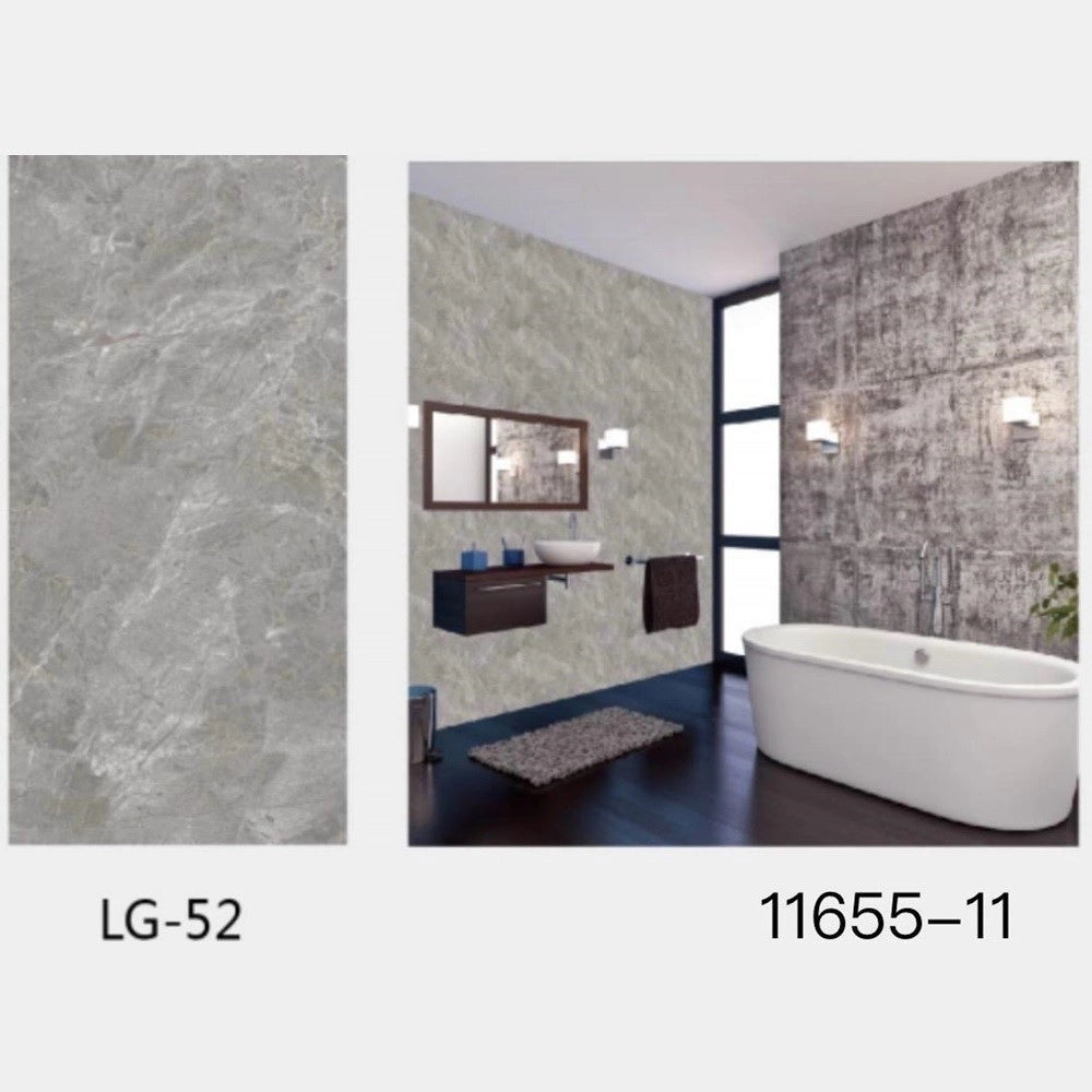 Trade Shop - Pannello Adesivo Effetto Marmo Grigio Marmorizzato Pareti Paraschizzi 300 X 60cm -