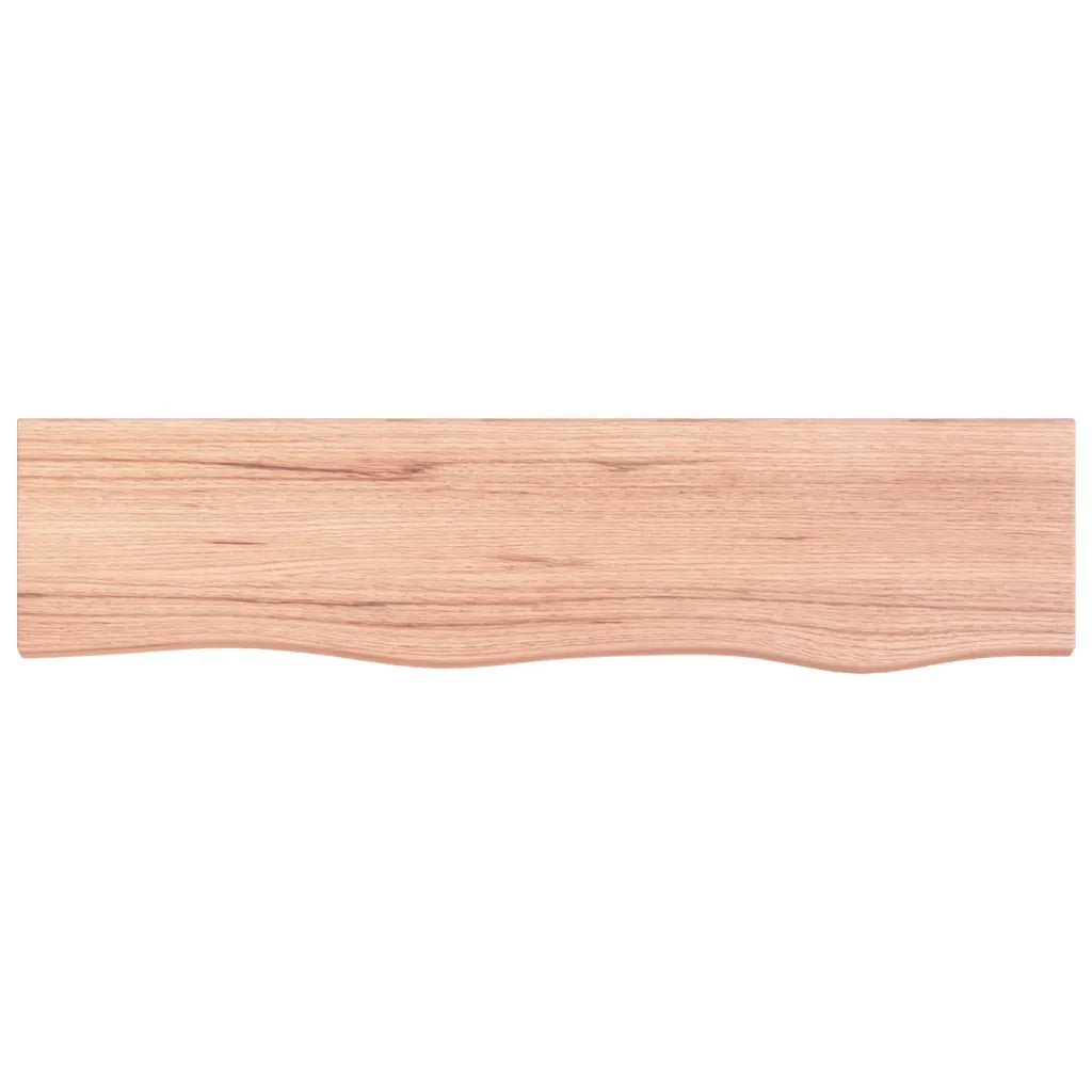 Ripiano Muro Marrone Chiaro 80x20x2 cm Massello Rovere Trattatocod mxl 128672