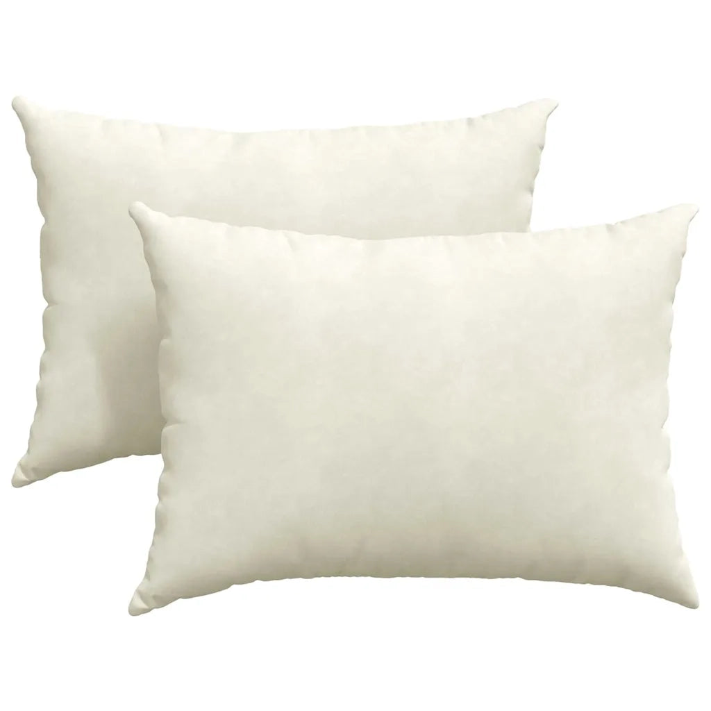 Cuscini da Divano 2 pcs Crema 70 x 50 cm Tessuto in Cords