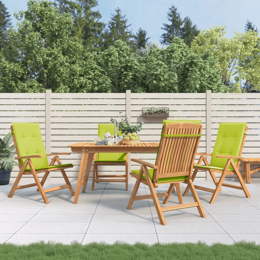 Sedie da Giardino Reclinabili con Cuscini 4 pz in Legno di Teak 3196474