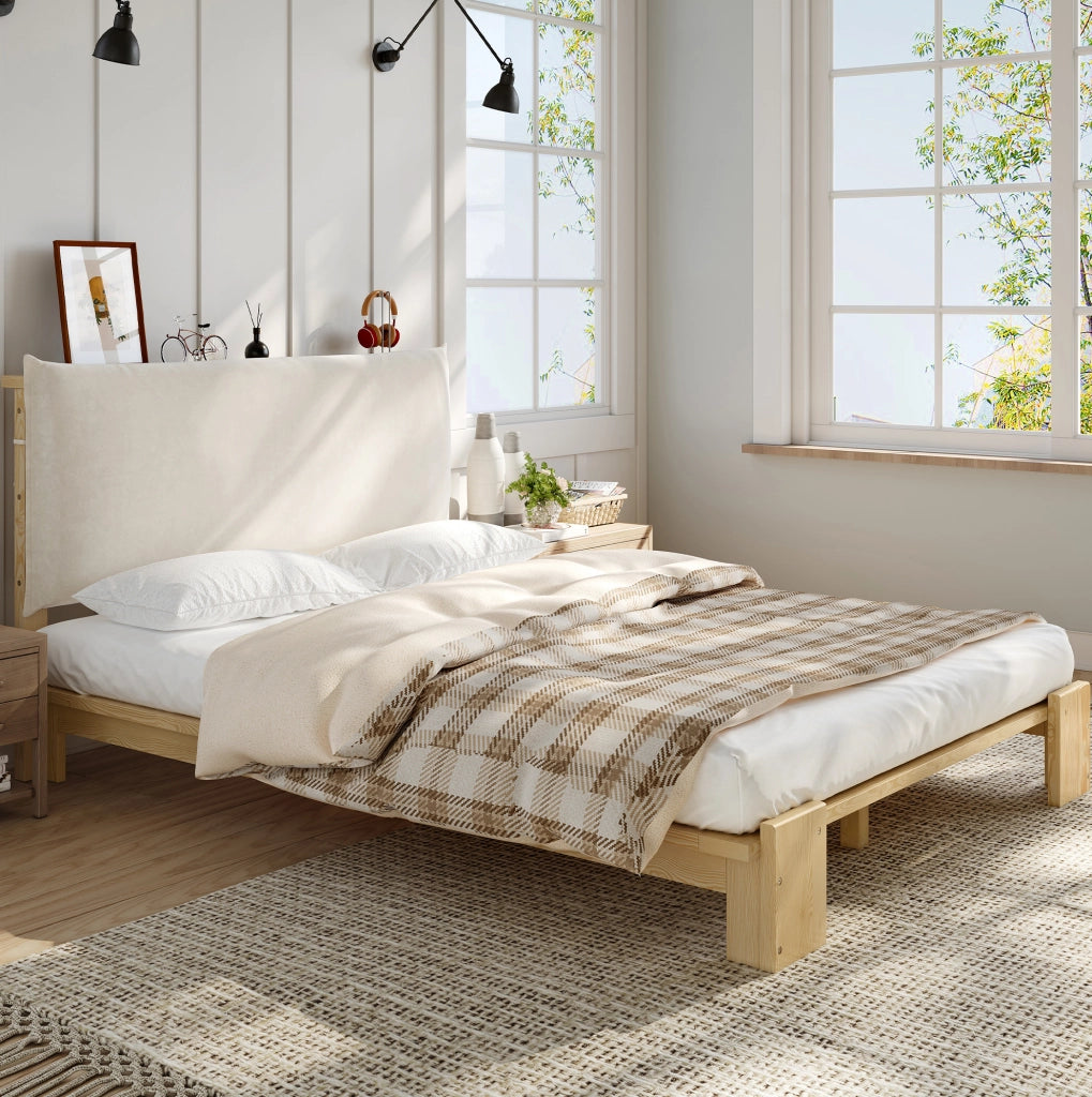 Letto imbottito singolo 140x200 con testiera comfort e struttura stabile