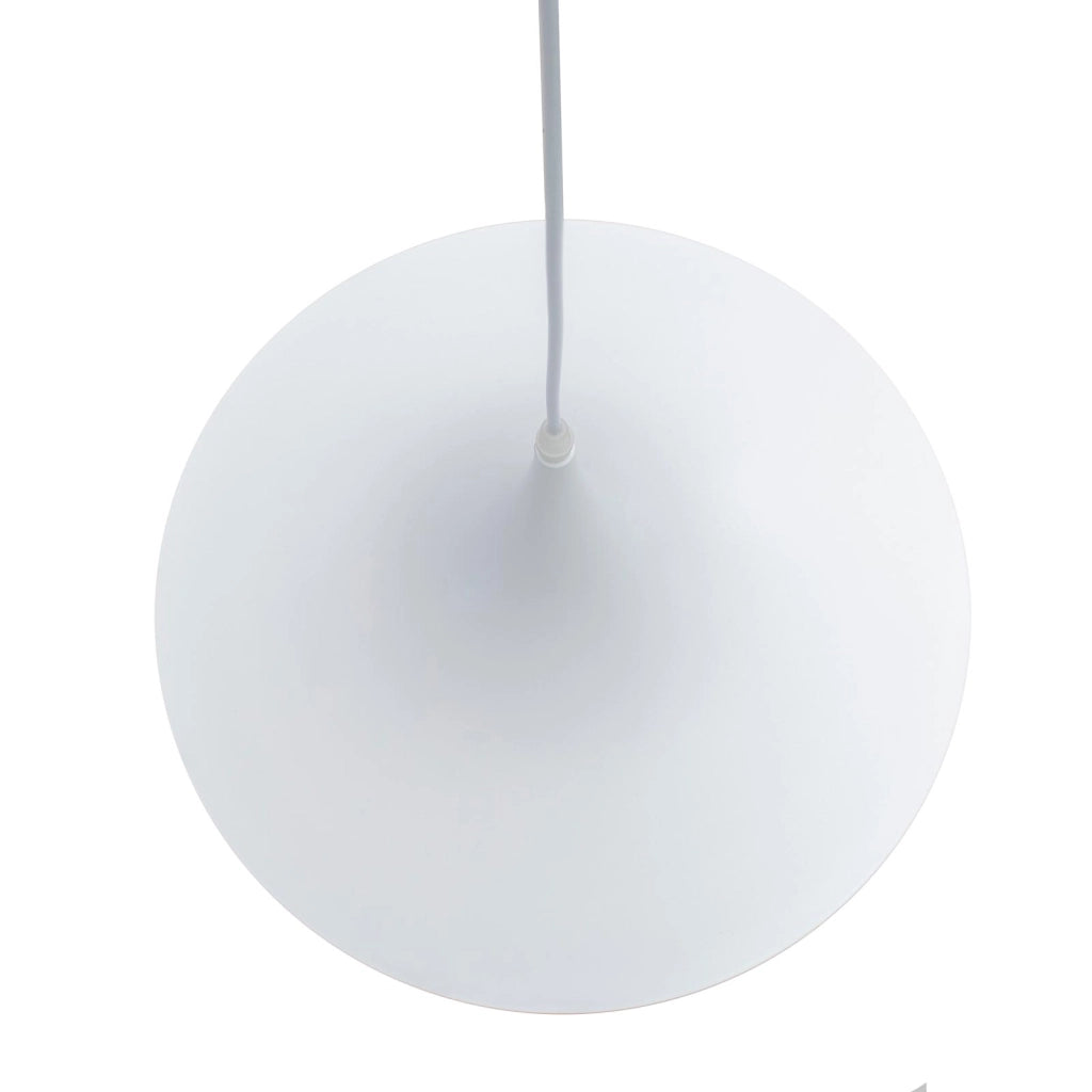 Lampadario industriale LED E27 cappello strega pendente vintage minimal tromba luce tavolo cucina pizzeria ristorante 230V BIANCO