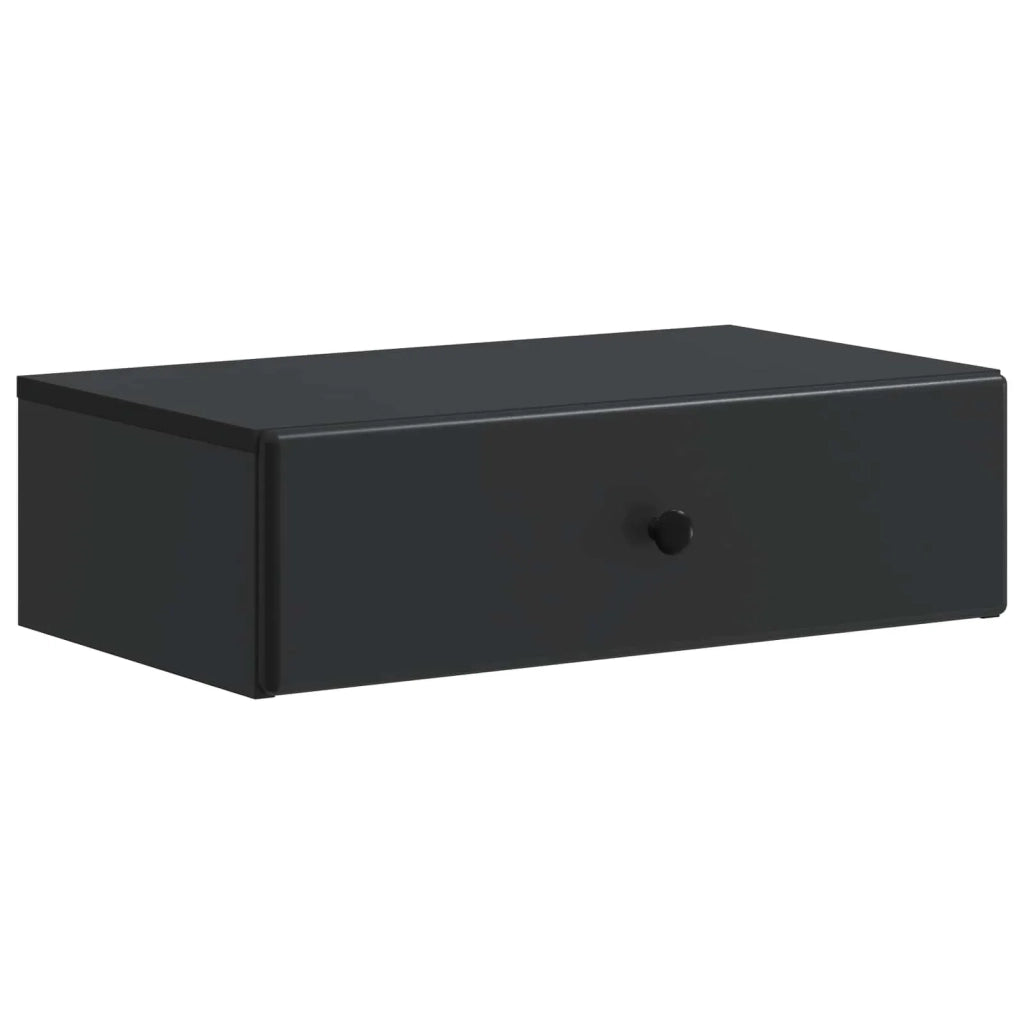 Tavolino da Parete Laterale Nero 59 x 34,5 x 17 cm