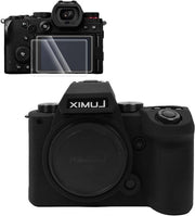 Casella per Macchina Fotografica in Silicone per Panasonic Lumix DC-S5II e DC-S5IIX con 2 Protettori per Schermo, Protezione Leggera per Macchine Fotografiche e Accessori Digitali