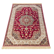 Tappeto RUBINE 317 Keshan ROSSO cm.100x140 disegno classico persiano stile orientale tradizionale. Tappeto salotto, soggiorno, camera da letto, ingresso, corridoio.