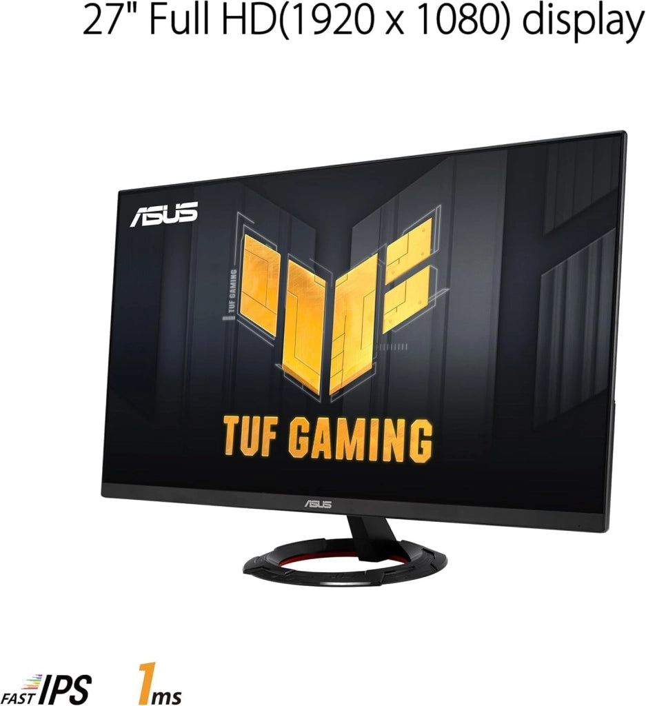 TUF Gaming VG279Q3R Monitor 27", Full HD IPS (1920x1080), 1 ms (GTG), 180Hz, Tecnologia Extreme Low Motion Blur, FreeSync, 100% sRGB, Nero