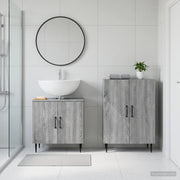 Set di Armadi da Bagno da 2 Pezzi HAARLEM Sonoma grigio 3417618