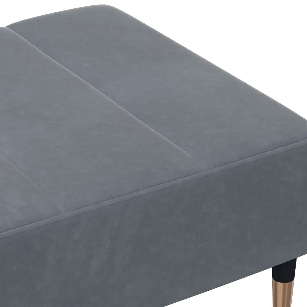 Poggiapiedi Grigio Scuro 77x55x31 cm in Velluto