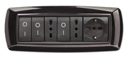 PLACCA LIFE LIVING PLAST NERO 7P- ELETTROCANALI- 1,0 pz