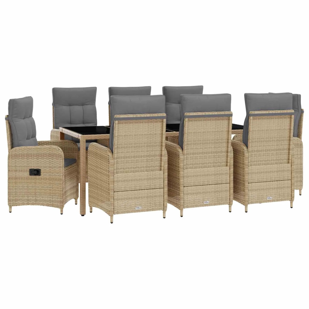 Set da pranzo per esterni 9 pcs Beige e Grigio Chiaro 3422343