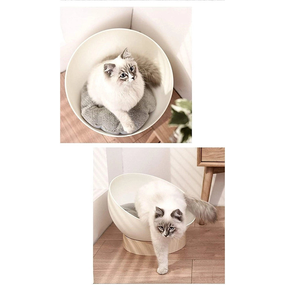 Trade Shop - Cuccia Per Gatti Cani Casa A Guscio Uovo Universale Con Cuscino Multifunzionale -