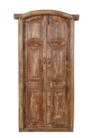 Biscottini Porta portone in legno massello e ferro da interno o da esterno vecchia e antica medievale