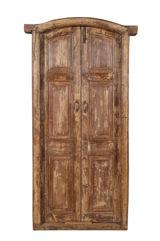 Biscottini Porta portone in legno massello e ferro da interno o da esterno vecchia e antica medievale