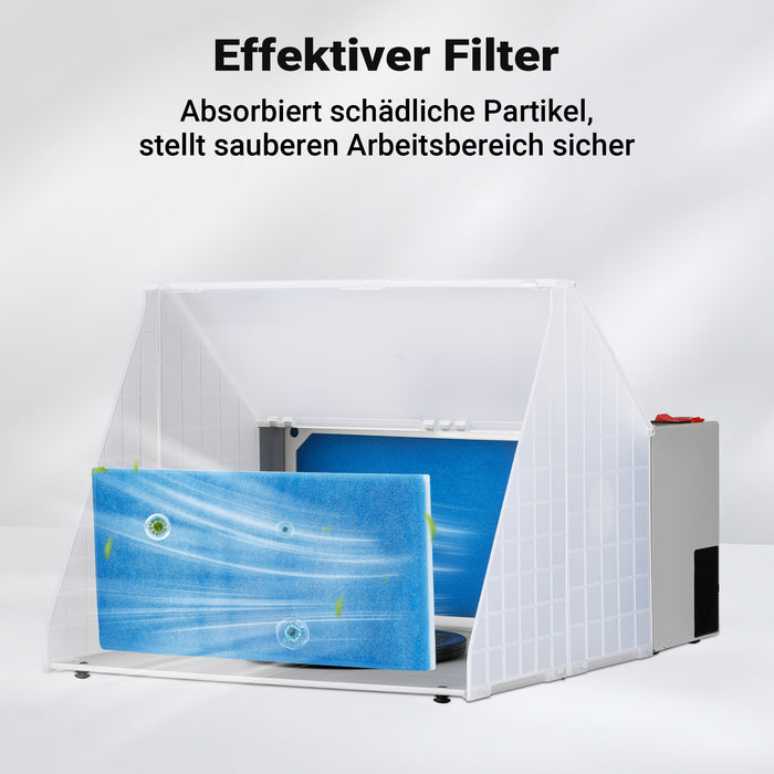 Cabina di aspirazione per verniciatura ad aerografo 4 m³/min Aspiratore vernice