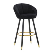 Sgabello Alto VKH430, Nero, Metallo, 55x56x104 cm