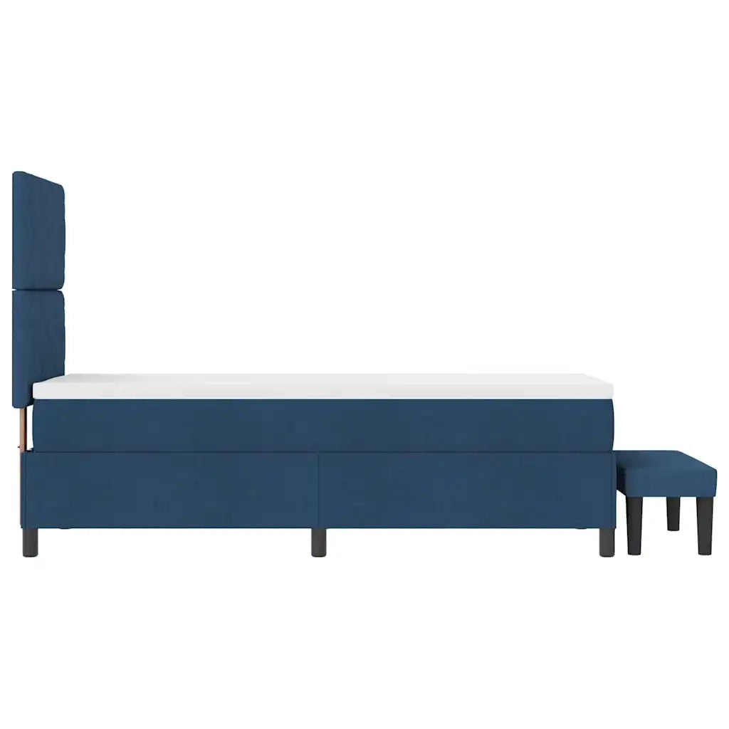 Letto a molle con materasso Blu 80 x 200 cm Tessuto 3344106