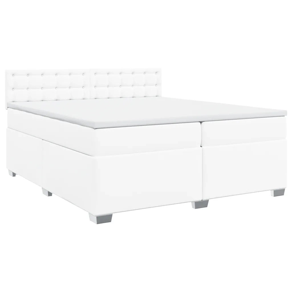 Giroletto a Molle con Materasso Bianco 200x200cm in Similpelle 3286137