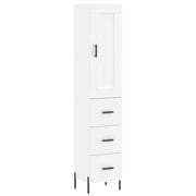 Credenza | Madia | Buffet da pranzo | Armadio da pranzo Bianca 34,5x34x180 cm in Legno Multistrato