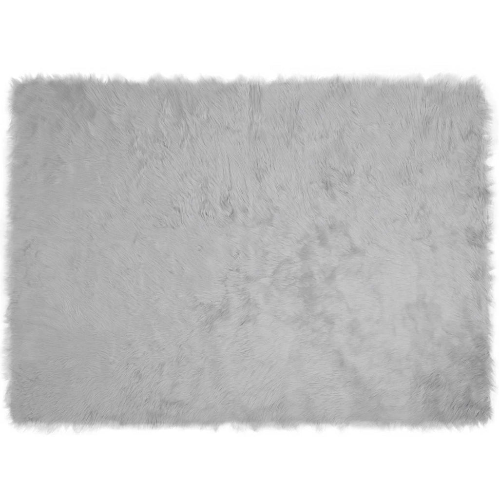 Tappeto in finta TAFALLA Grigio 160 x 230 cm Poliestere 42021528