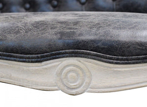 Divano Coleman 107x61x70 h cm in Similpelle Grigio scuro