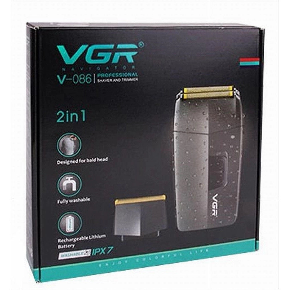 Trade Shop - Rasoio 2in1 Tagliacapelli A Batteria Ricaricabile Senza Fili Per Barba Usb V-086 -