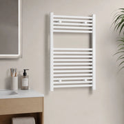 Termoarredo bianco in acciaio scaldasalviette per bagno elegante *** misure h770xl500xi450 16 tubi, pezzi 1